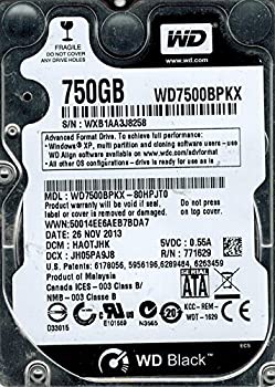 【中古】【非常に良い】Western Digital wd7500bpkx-80hpjt0?750?GB DCM : haotjhk｜ドリエムコーポレーション