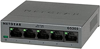 【中古】NETGEAR スイッチングこしき ギガビット 5界面 気違い受け答え 省ワット数心積もり  GS305-100JPS ネットワーク機器-有線LAN-パソコン・周辺機器