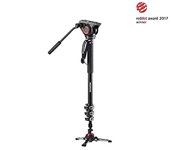 【中古】Manfrotto 一脚 XPROフルードビデオ一脚 フルード雲台MVH500AH相当品付属 アルミニウム MVMXPRO500