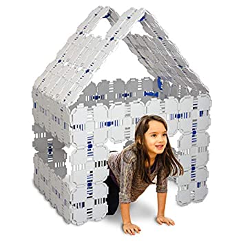 【中古】Fortゲーム盤薄墨色Prime風呂敷き包み90?Piece Fort Building一揃いの道具and construction toy