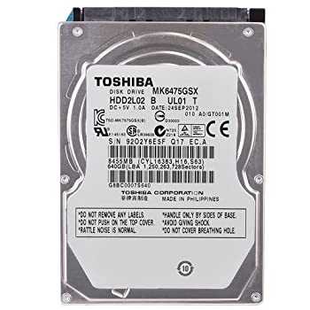 【中古】Toshiba mk6475gsx 640?GB 5.4インチK RPM 2.5?" 9.5?MM SATA、シルバー|ドリエムコーポレーション