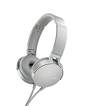 【中古】ソニー SONY ヘッドホン 重低音モデル MDR-XB550AP : 折りたたみ式 リモコン・マイク付き ホワイト MDR-XB550AP W