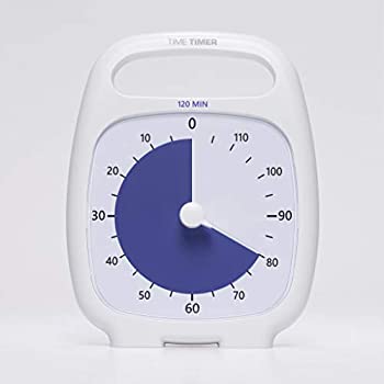 【中古】【正規品】TIME TIMER タイムタイマー プラス 120分 18cm ハンドル付き ホワイト TT120-W 時間管理|ドリエムコーポレーション