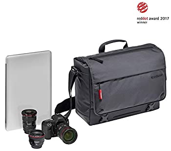 【中古】Manfrotto メッセンジャーバッグ Manhattanコレクション 8.3L スピーディー10 12インチPC収納可 三脚取り付け可 レインカバー付属 撥水素材 MB