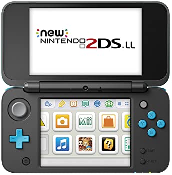 【中古】Newニンテンドー2DS LL 【ブラック&times;ターコイズ】3DSのゲームが遊べる｜ドリエムコーポレーション