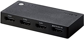 【中古】エレコム HDMI切替器 【PS4/PS3/Switch対応】 3入力1出力 自動/手動切替 ケーブルなしモデル ブラック DH-SWL3CBK