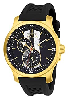 【中古】Invicta Men\u0027s 27122 S1 Rally Quartz 3 Hand Black White Dial Watch