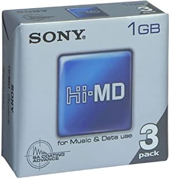 【中古】ソニー Hi-MD媒体 1GB3枚容器に並べる 3HMD1GA