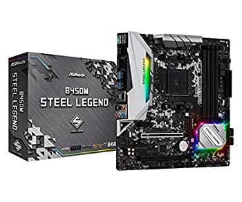 【中古】ASRock AMD Ryzen AM4 対応 B450 チップセット搭載 MicroATX マザーボード B450M Steel Legend