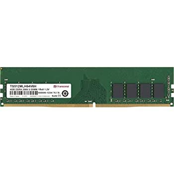 【中古】【非常に良い】Transcend デスクトップPC用メモリ PC4-21300(DDR4-2666) 4GB 1.2V 288pin SO-DIMM 1Rx8 TS512MLH64V6H