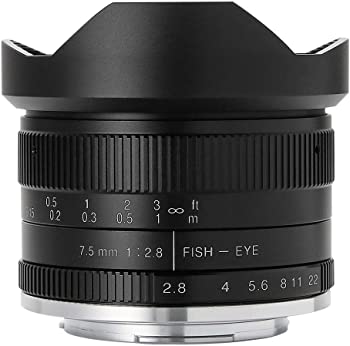 【中古】【人並み外れたに好いたらしい】七細工人 7Artisans 7.5mmF2.8 Fish-eye2 75MB2 広角レンズ キヤノンEF-Mマウント