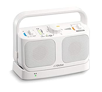 【中古】Victor JVC SP-A900-W テレビ用ワイヤレススピーカーシステム 生活防水仕様 連続20時間使用可能 みみ楽シリーズ ホワイト｜ドリエムコーポレーション