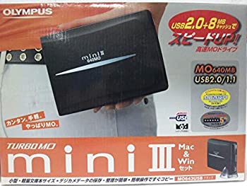 【中古】OLYMPUS オリンパス USB2.0繋ぎ合わせる 640MB MO運転 Turbo MO Mini lll MO643U5B 黒いこと Mac\u0026Win仕かける 外付け光学式ドライブ-外付けMOドライブ-外付けドライブ・ストレージ