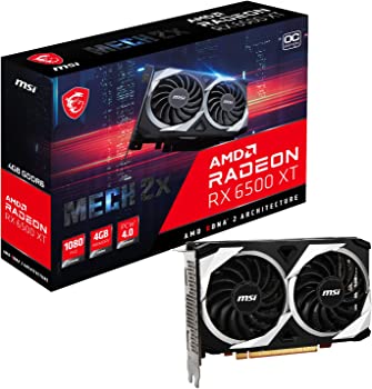 【中古】MSI Radeon RX 6500 XT MECH 2X 4G OC グラフィクスゲーム盤 VD7987 パソコン・周辺機器-グラフィックボード-PCパーツ