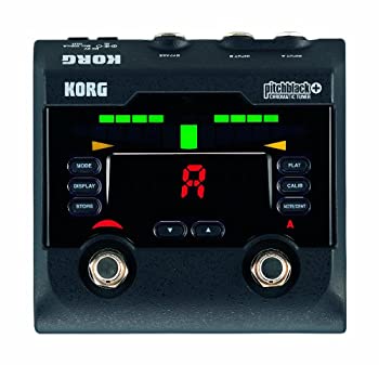 【中古】【非常に良い】KORG コルグ トゥルー・バイパス仕様 ギター・ベース 2本同時接続可能 ペダル・チューナー pitchblack+ PB-02|ドリエムコーポレーション