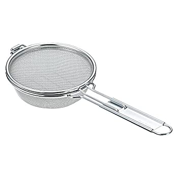 【中古】新越金網 新越ワークス 18-8ステンレス 煎り網 16cm シルバー
