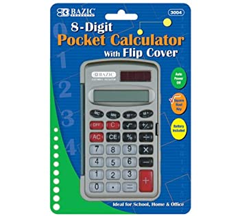 【中古】BAZIC 8桁ポケットサイズ電卓withフリップカバー(ケースof 144?)|ドリエムコーポレーション