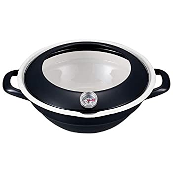 【中古】富士ホーロー お手入れ簡単 天ぷら鍋 24cm (2.8L) 温度計付 TP-24・BK ブラック 5,506円