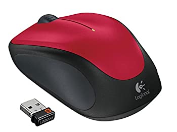 【中古】(未当て嵌める･未開封品)Logicool ロジクール 無線電話二十日鼠 M235r 赤いこと パソコン-パソコン・周辺機器-その他