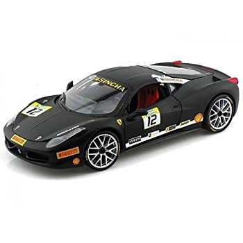 【中古】MATTEL 1/18 フェラーリ 458 イタリア チャレンジ マットブラック 完成品|ドリエムコーポレーション