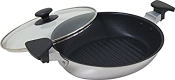 【中古】(未使用･未開封品)ウルシヤマ金属工業 グリルパン蓋付き 26cm IH対応 最高級テフロンプラチナプラス加工 日本製 グリルロースター GLR-26