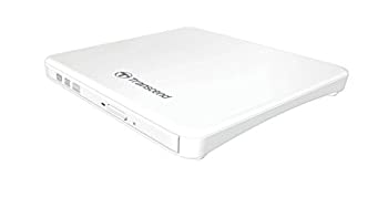 【中古】(未使用･未開封品)Transcendバスパワー対応ポータブルCD/DVDドライブ 【 Windows10対応 】スリムタイプ / Windows Mac 両対応 ホワイト 2年保証 TS8XDVDS-W