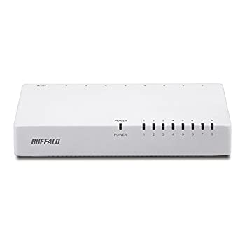 【中古】(未使用･未開封品)BUFFALO 10/100Mbps対応 プラスチック筺体 AC電源 8ポート ホワイト スイッチングハブ LSW4-TX-8EP/WHD
