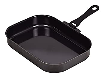 【中古】(未使用･未開封品)パール金属 角型 グリルパン フラット 25×17cm IH対応 鉄製 ラクッキング 日本製 HB-1609