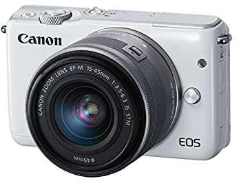 【中古】【非常に良い】Canon ミラーレス一眼カメラ EOS M10 レンズキット(ホワイト) EF-M15-45mm F3.5-6.3 IS STM 付属 EOSM10WH-1545ISSTMLK
