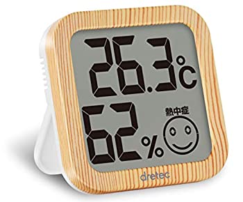 【中古】dretec(ドリテック) 温湿度計 デジタル 温度計 湿度計 大画面 コンパクト O-271NW(ナチュラルウッド)