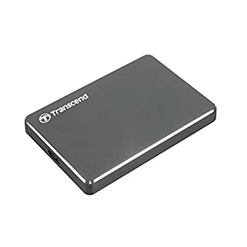 【中古】(未使用･未開封品)Transcend USB3.0/2.0 2.5インチ スリムタイプ ポータブルHDD 1TB 3年保証 TS1TSJ25C3N