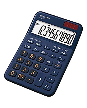 【中古】シャープ カラーデザイン電卓 10桁表示 ネイビー系 EL-M335-KX