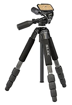 【中古】SLIK 三脚 カーボンスプリント 624 DX 4段 3ウェイ雲台 クイックシュー式 106792 ブラック|ドリエムコーポレーション