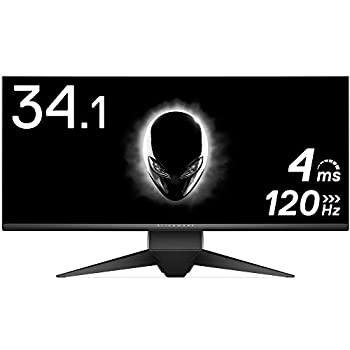 【中古】(未当てはめる･未開封品)ALIENWARE ゲーミングモニター 34.1in AW3418DW(3年度取り替えっこ引き請ける/広可視性角/枠組み受け答え/120サイクル/G-SYNC/UWQHD/IPS非光輝/DP,HDMI/高さ合わせる)