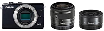 【中古】【人並み外れたに好いたらしい】Canon 鏡鑑受け答え一眼写真器 EOS M100 ダブルレンズキット 黒いこと EOSM100BK-WLK TV・オーディオ・カメラ-カメラ・ビデオカメラ・光学機器-ミラーレス一眼カメラ