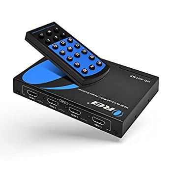 【中古】Orei PS4 / PC / Stbの/ DVD /セキュリティカメラ用クワッドマルチビューワ4X1 HDMIスイッチャー4つのポートのシームレスな切り替えとIRリモート
