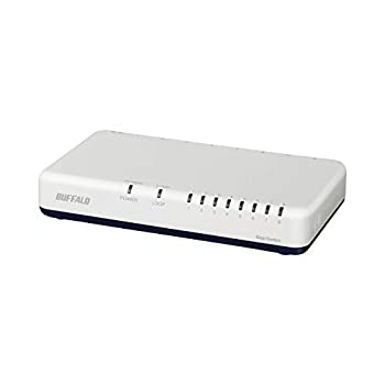 【中古】(未使用･未開封品)BUFFALO Giga対応 プラスチック筐体 AC電源 8ポート LSW6-GT-8EP/WH ホワイト スイッチングハブ マグネット 壁掛け設置対応