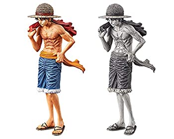 【中古】【非常に良い】ワンピース ONE PIECE magazine FIGURE vol.2 ルフィ フィギュア 全2種セット 通常カラーver./レアカラーver.｜ドリエムコーポレーション