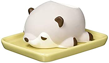 【中古】【非常に良い】りぶはあと 素焼き加湿器 ねむねむアニマルズ カワウソのくるり ポット本体:約W8xD10xH6cm、受け皿: W13xD10cm 51018-33