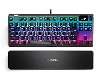 【中古】(未使用・未開封品)SteelSeries ゲーミングキーボード テンキーレス 青軸 有線 日本語配列 有機ELディスプレイ搭載 Apex 7 TKL Blue Switch 64756|ドリエムコーポレーション