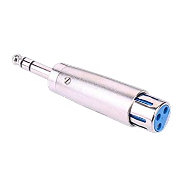 【中古】(未使用･未開封品)JLTPH 3ピンXLRメスからDJ 6.35mm TRSオスステレオプラグインオーディオ変換コネクター バレルアダプター