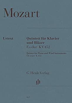 【中古】【非常に良い】モーツァルト : ピアノ五重奏曲 変ホ長調 K452 (木管四重奏(オーボエ、クラリネット、ホルン、ファゴット)、ピアノ) ヘンレ出版|ドリエムコーポレーション