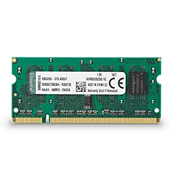 【中古】キングストン Kingston ノート PCメモリ DDR2-800(PC2-6400) 1GB Non-ECC CL6 SODIMM (200pin) KVR800D2S6/1G