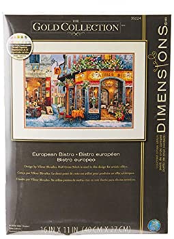 【中古】【非常に良い】Gold Collection European Bistro Counted Cross Stitch Kit-16\