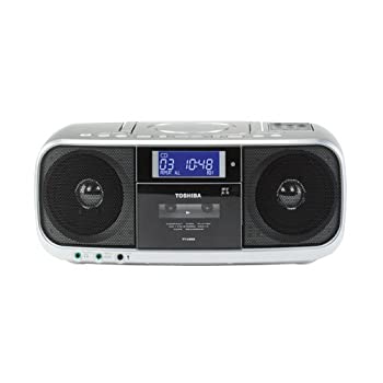 【中古】【非常に良い】TOSHIBA CDラジオカセットレコーダー CUTEBEAT シルバー TY-CDK5(S)