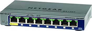 【中古】【人並み外れたに似つかわしい】NETGEAR 座標軸2かっこ良い取り替えっこ ギガビット8界面VLAN QoS ACL LAG PoE受電 磁石属する GS108T-200JPS