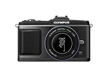 【中古】OLYMPUS マイクロ一眼 PEN E-P2 割り増し金一揃いの道具 黒いこと E-P2割り増し金一揃いの道具-BLK