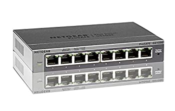 【中古】【人並み外れたに似つかわしい】(旧型模範例)NETGEAR Inc. GS108E 8界面 ギガビット Plus 取り替えっこ GS108E-100JPS