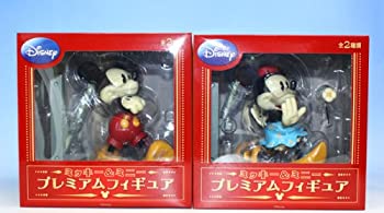 【中古】ミッキー＆ミニー プレミアムフィギュア ディズニー PM Disney セガ(全２種フルセット+ポスターおまけ付き)