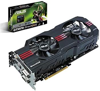 【中古】Asus engtx570?DCII / 2dis / 1280md5?GeForce GTX 570 1280 MB gddr5 320bit PCIe 2.0 SLIサポートビデオカード グラフィックボード-PCパーツ-パソコン・周辺機器